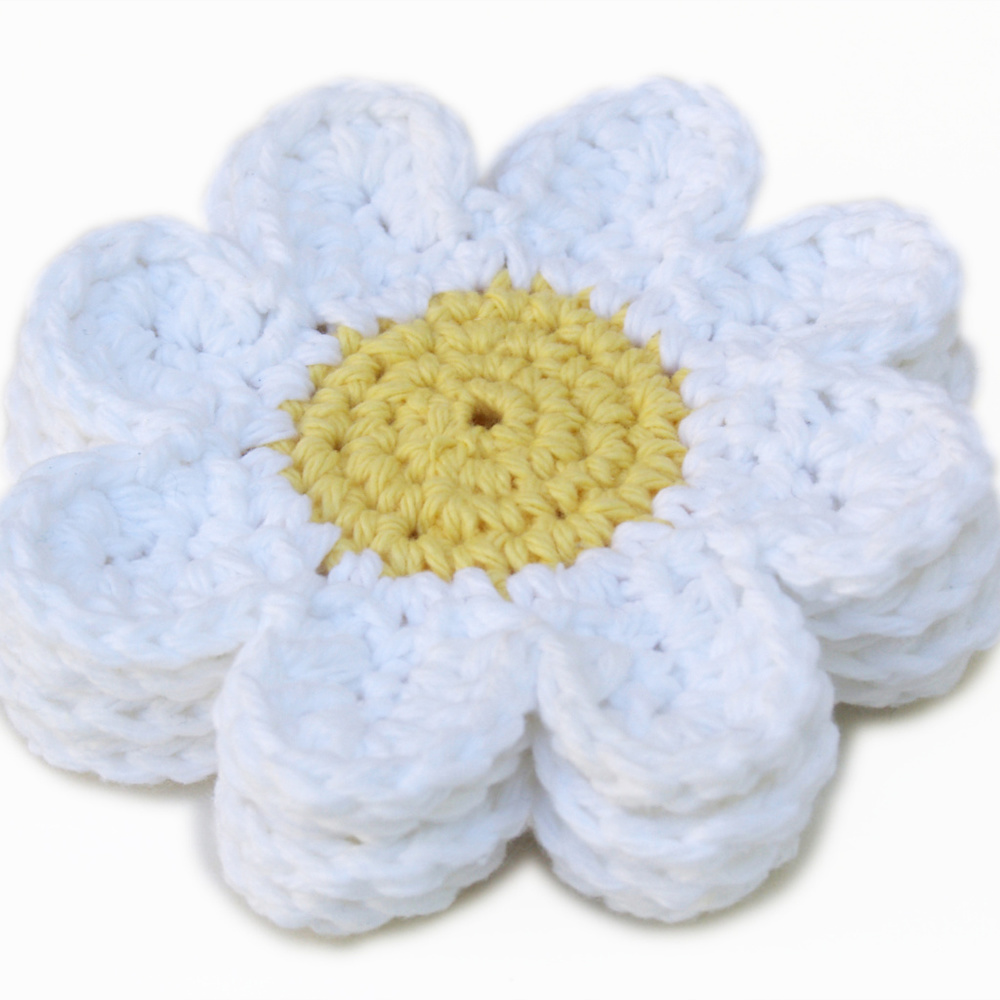 Daisy Coasters, Daisy Appliques - MADE TO ORDER - Picture 5 of 6